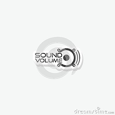 Musical, woofer, sub woofer and loudspeaker sticker icon Vector Illustration