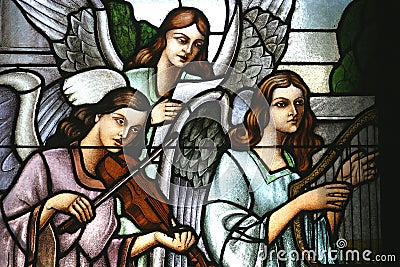 Musician angels Stock Photo