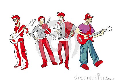 Musicians Vector Illustration