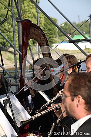 The musicians of the symphony orchestra. Editorial Stock Photo