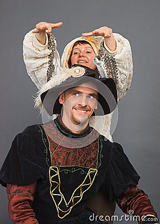 The musketeer and his muse Stock Photo