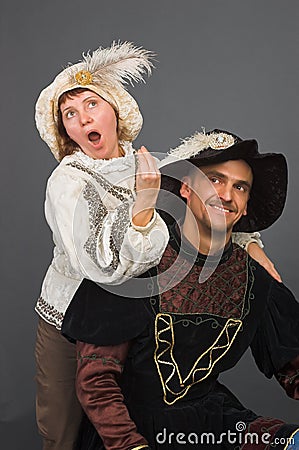 The musketeer and its muse Stock Photo