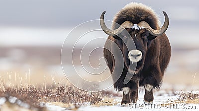 muskox in wildlife tundra biome Stock Photo