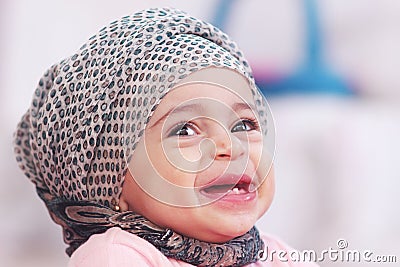 Muslim baby girl Stock Photo