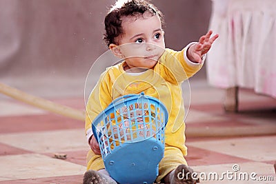 Muslim baby girl Stock Photo