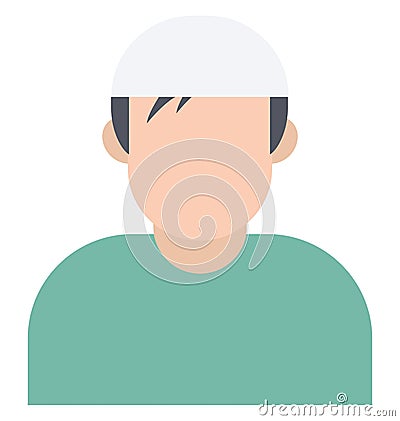 Muslim Boy Color Isolated Vector Icons that can easily modify or edit Vector Illustration