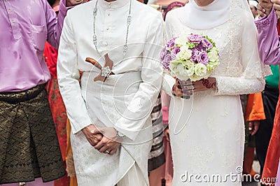 Muslim Bride & Groom Stock Photo
