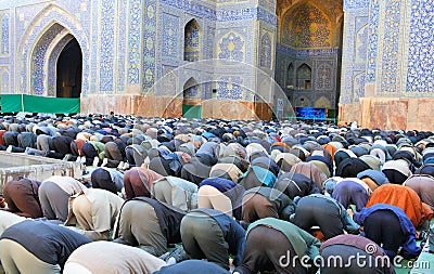 Muslim Friday mass prayer Stock Photo