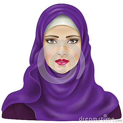 Muslim girl Vector Illustration