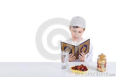 Muslim kid in Ramadan Stock Photo