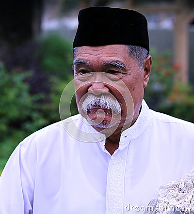 Muslim man at Idul Fitri, Indonesia Editorial Stock Photo