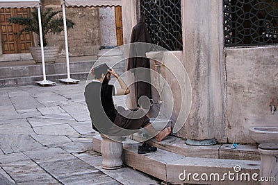 Muslim men ablution Editorial Stock Photo