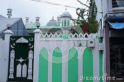 Muslim mosque in the capital of Rodrigues is Port Mathurin Editorial Stock Photo