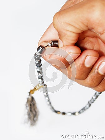 Muslim prayer beads Stock Photo