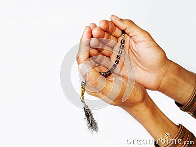 Muslim prayer beads Stock Photo