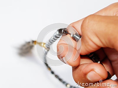 Muslim Prayer Beads Stock Photo