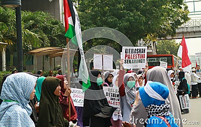 Muslim Protesters Editorial Stock Photo