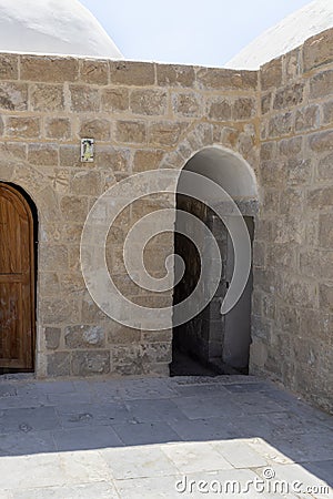 The Muslim shrine - the complex of the grave of the prophet Moses in the old Muslim cemetery, near Jerusalem, in Israel Stock Photo