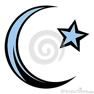 Muslim symbol icon cartoon Vector Illustration