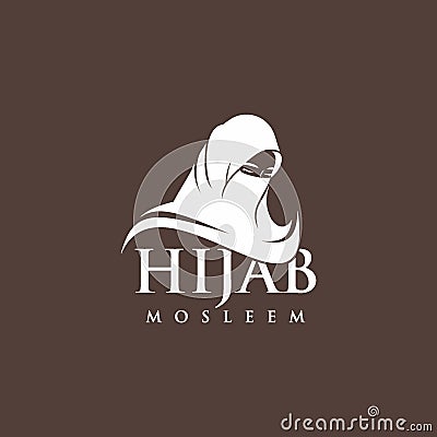 Muslim veil logo design concept Stock Photo