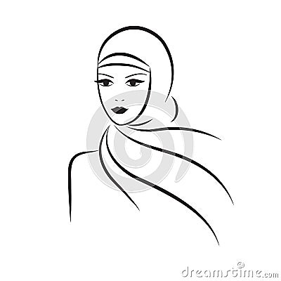 Muslim woman Vector Illustration