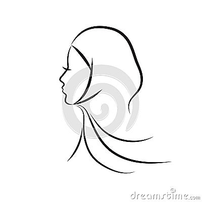 Muslim woman Vector Illustration