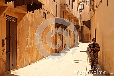 Muslim woman in the medina Editorial Stock Photo