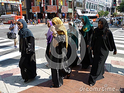 Muslim Women Group Editorial Stock Photo