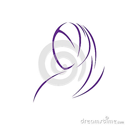 Muslimah hijab Logo template vector illustration design Vector Illustration