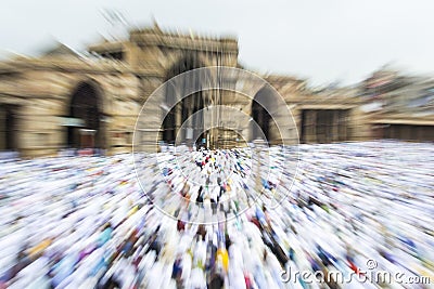 Muslims celebrating Eid al-Fitr which marks the end of the month of Ramadan Editorial Stock Photo