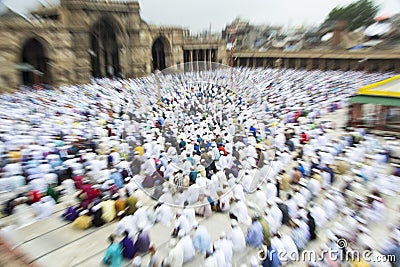 Muslims celebrating Eid al-Fitr which marks the end of the month of Ramadan Editorial Stock Photo