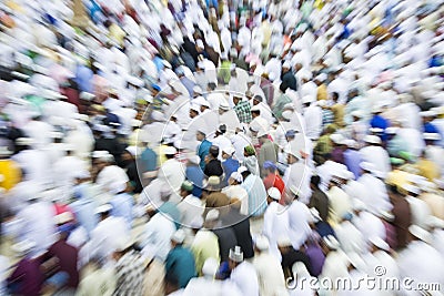 Muslims celebrating Eid al-Fitr which marks the end of the month of Ramadan Editorial Stock Photo