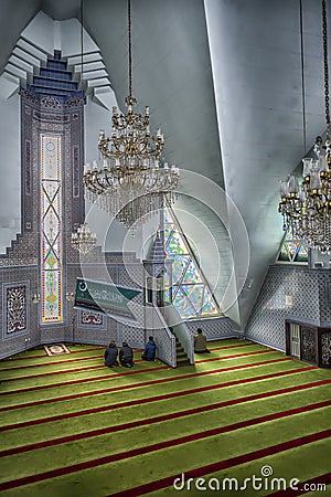 Muslims pray in the mosque Editorial Stock Photo