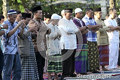 Muslims pray Editorial Stock Photo