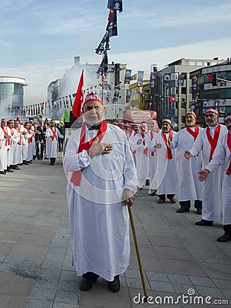 Muslims worldwide marks Ashura Istanbul Shiite community. Editorial Stock Photo