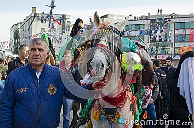 Muslims worldwide marks Ashura Istanbul Shiite community. Editorial Stock Photo