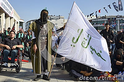 Muslims worldwide marks Ashura Istanbul Shiite community. Editorial Stock Photo