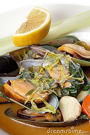 Mussel seafood Stock Photo