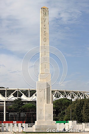 Mussolini obelisk Editorial Stock Photo