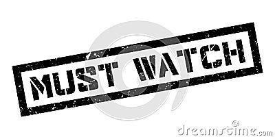 Must Watch rubber stamp Stock Photo
