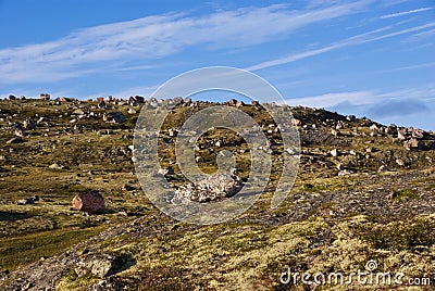 Musta Tunturi. Ridge on the Kola Peninsula Stock Photo