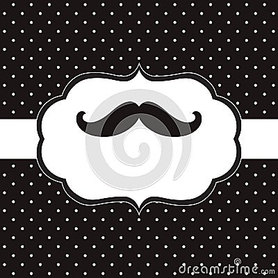 Mustache card Vector Illustration