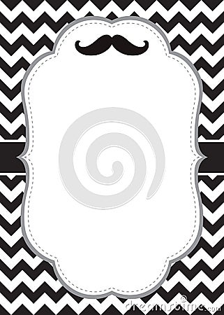 Mustache card Vector Illustration