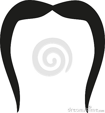 Mustache Fu Manchu Vector Illustration