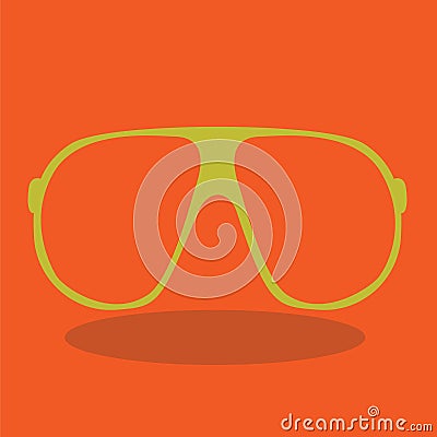 mustache glasses green 27 Vector Illustration