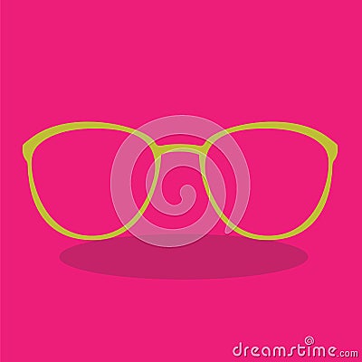 mustache glasses green 28 Vector Illustration