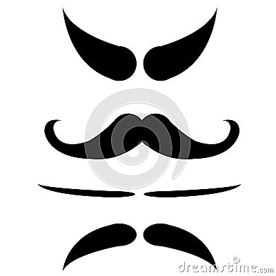Mustache isolate vector Vector Illustration