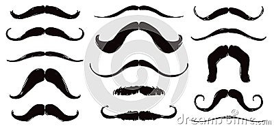 Mustache Set Vector Illustration