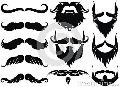 Mustache set Vector Illustration
