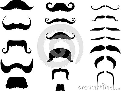 Mustache set Vector Illustration